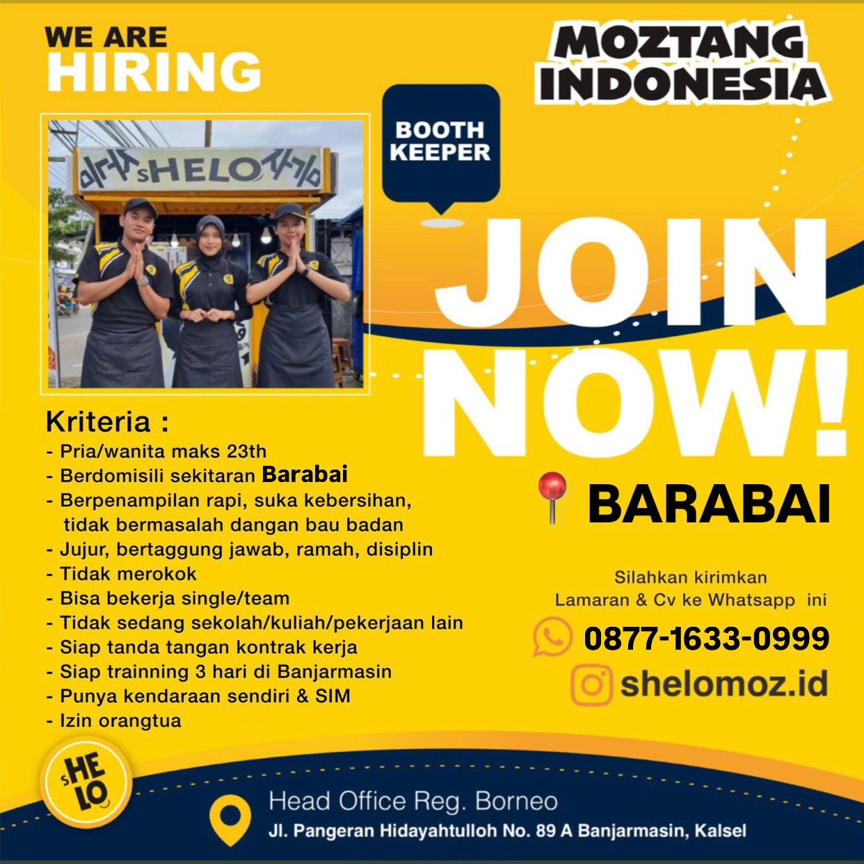 Lowongan Kerja Booth Keeper Di Barabai - Lowongankerjaonline.id Here Are A Few Options For An Alternate One-Line Title, Depending On The Nuance You Want To Convey: Booth Keeper Wanted: Join Our Team In Barabai! (Simple, Inviting) Barabai Opportunity: Hiring Booth Keepers Now! (Focuses On The Location And Urgency) Barabai Booth Staff: Exciting Job Opening Available (Highlights The Excitement Of The Opportunity) Barabai - We'Re Hiring A Booth Keeper (Short And To The Point)