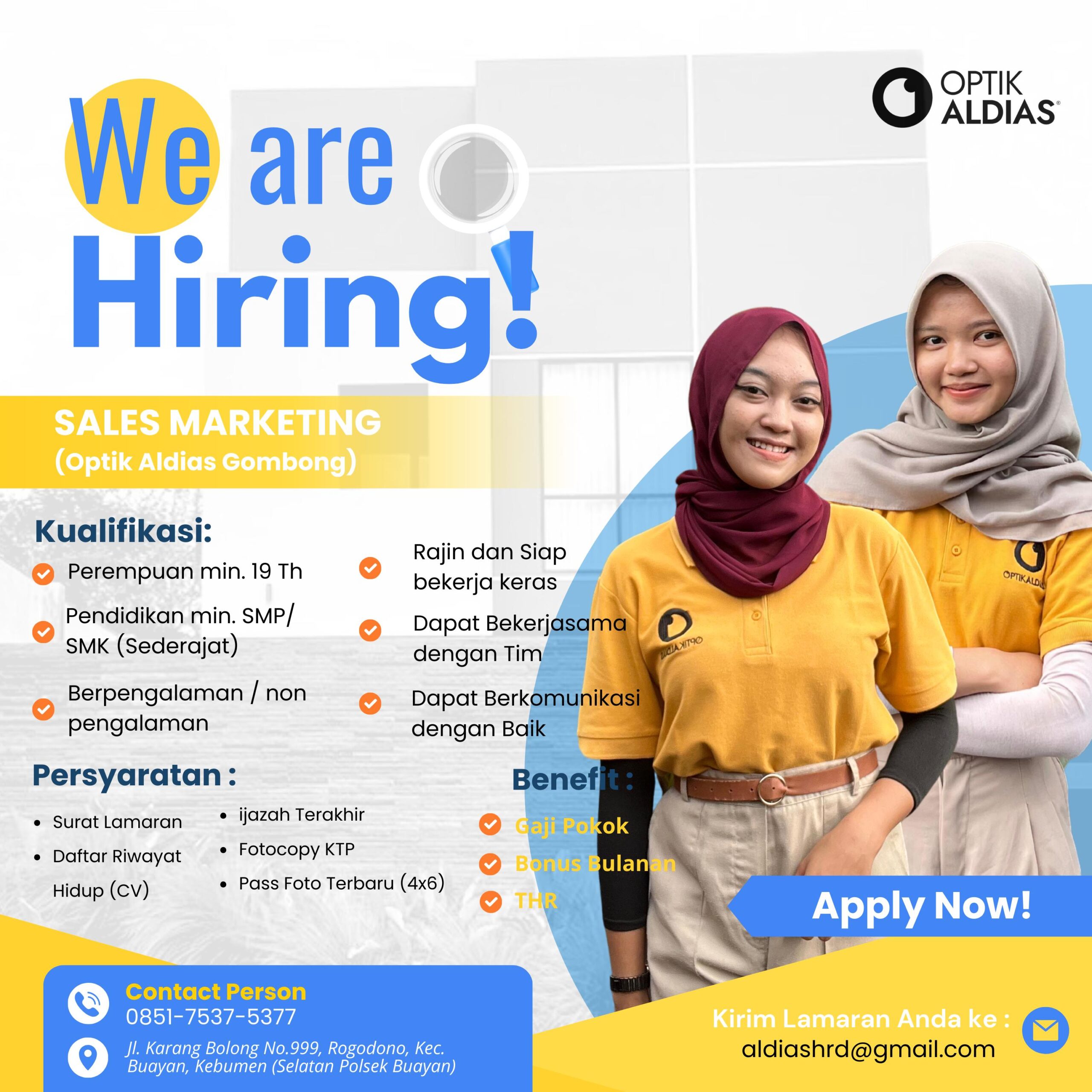 Lowongan Kerja Sales Marketing Optik Aldias Gombong Di Kab. Kebumen - Lowongankerjaonline.id Here'S A One-Line Alternative Title For &Quot;Lowongan Kerja Sales Marketing Optik Aldias Gombong Di Kab. Kebumen&Quot;: Optik Aldias Gombong Hiring Sales &Amp; Marketing In Kebumen
