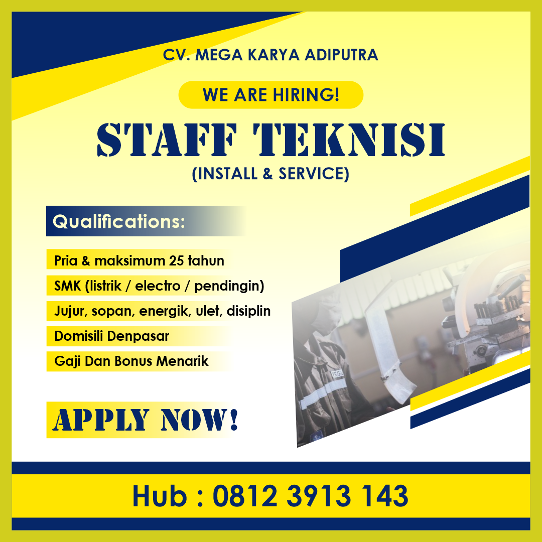 Here Are A Few Options For A One-Line Alternate Title For &Quot;Lowongan Kerja Staff Teknisi Pt. [Perusahaan Tidak Ditemukan] Di Denpasar&Quot;, Focusing On Clarity And Appeal: Teknisi Handal Dicari Untuk Pt. [Perusahaan Tidak Ditemukan] Di Denpasar (Emphasizes Skill) Staff Teknisi: Bergabunglah Dengan Pt. [Perusahaan Tidak Ditemukan] Di Denpasar! (More Inviting) Pt. [Perusahaan Tidak Ditemukan] Membuka Lowongan Staff Teknisi Di Denpasar (Simple And Direct) Denpasar Calling: Cari Staff Teknisi Untuk Pt. [Perusahaan Tidak Ditemukan] (Catchy And Location-Specific) Peluang Karir: Staff Teknisi Di Pt. [Perusahaan Tidak Ditemukan] Denpasar (Highlights Career Opportunity) I Chose These Options Because They Address The Core Aspects Of The Job Posting (Position, Company, Location) While Also Trying To Make It Slightly More Engaging Than The Original Title. The Best Option Will Depend On The Specific Tone You Want To Convey.