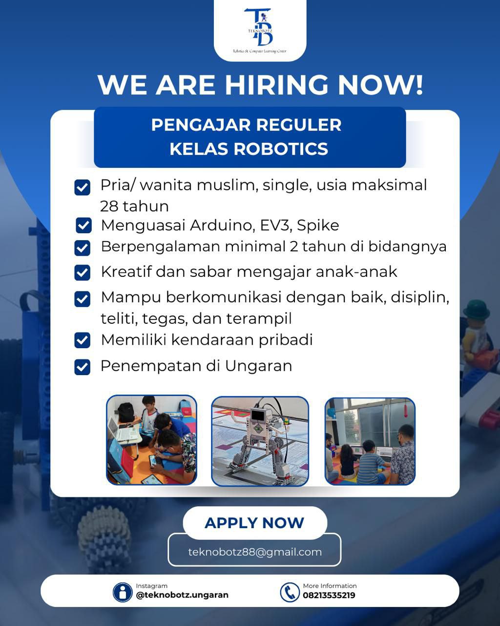 Robotix Instructor &Amp; Workshop Crew (Part-Time/Regular) - Location Tbd