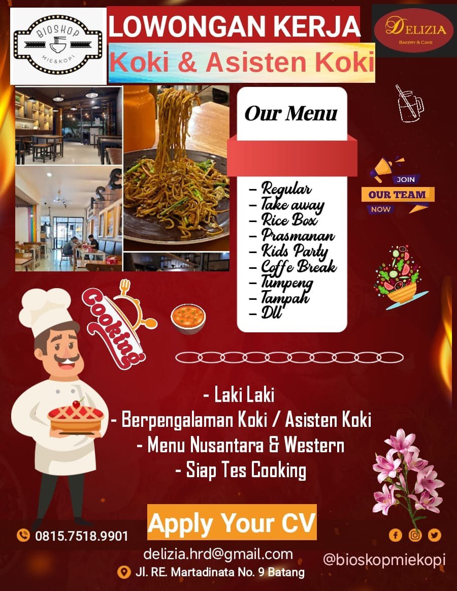 Lowongan Kerja Tart Design, Koki, Asisten Koki Di Pekalongan &Amp; Batang - Lowongankerjaonline.id Here'S A One-Line Alternative Title: Pekalongan/Batang: Join Our Team Of Baking Artisans!